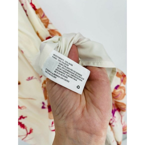 A New Day Womens Dress Size M Floral Short Cap Sleeve Pockets Cinched Waist NWT - Picture 8 of 8